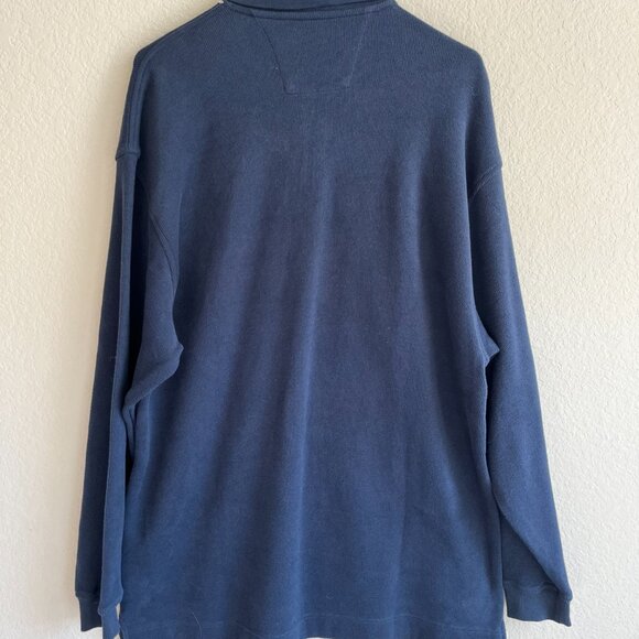 Alexander Julian Colours Men's Lg Sleeve Pullover Sweater Sz L Blue 100% Cotton - Picture 2 of 7